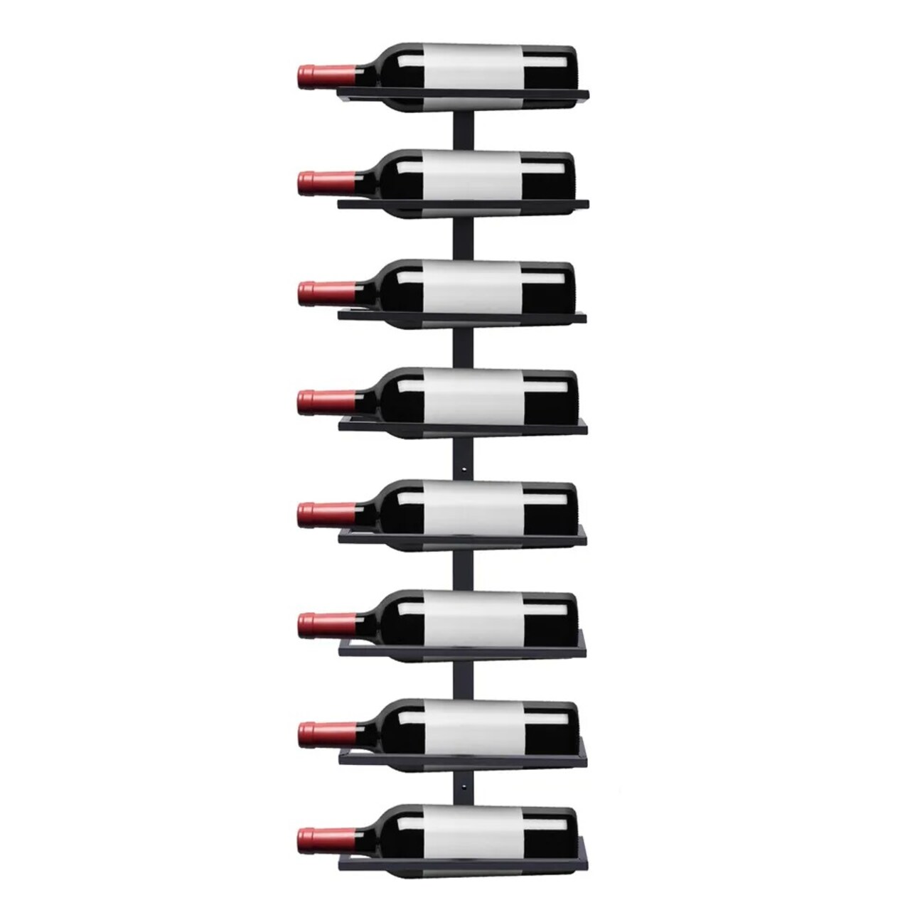 Wall-Mounted Wine Rack Wine Bottle Rack Holder Storage Organizer for 8 Bottles